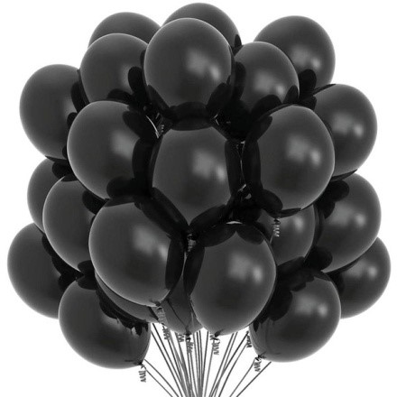 Black Balloons Helium 1 Black Balloons Helium