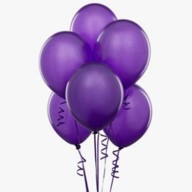 Helium Balloon Purple