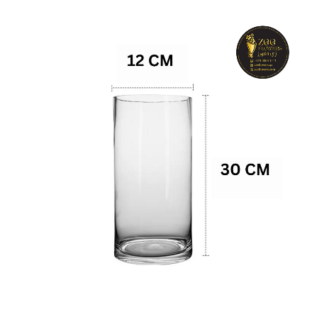 15x30cm Cylinder vase. 1 15x30cm Cylinder vase.